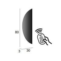 Зеркало Cezares со встроенной подсветкой LED RGB, 30 x 80 см, бронзированное, 45031