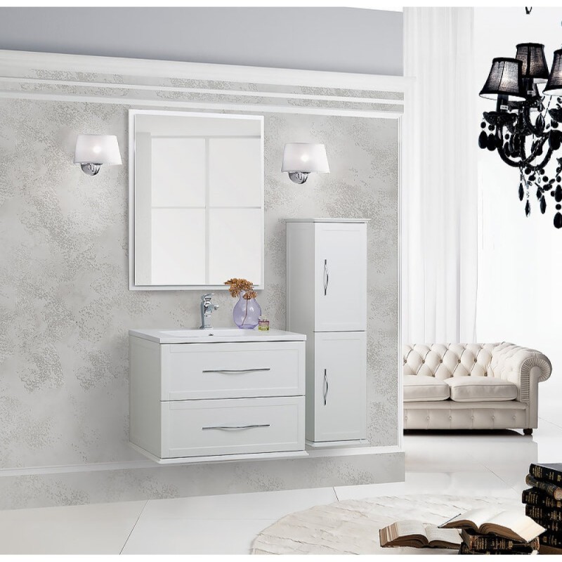 Зеркало Cezares Tiffany 45040, 59 см, с подсветкой, bianco opaco