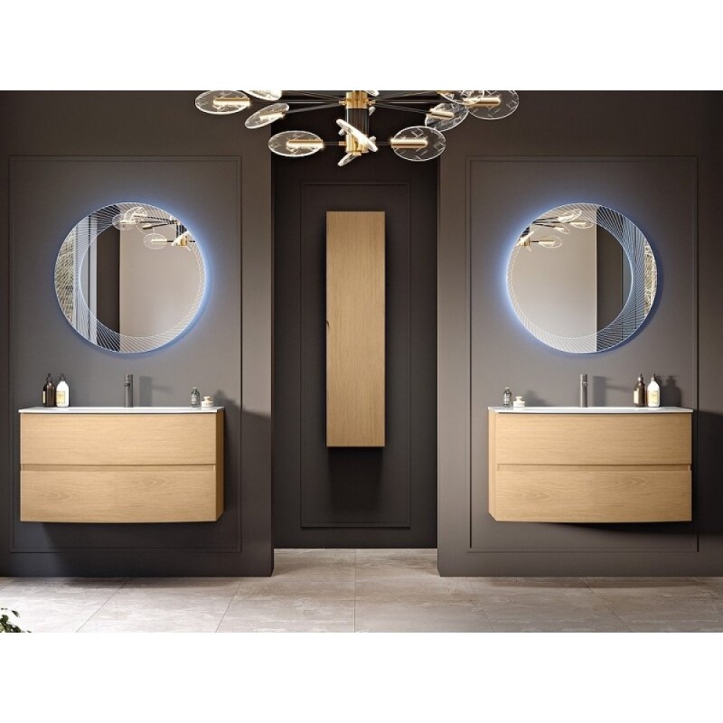 Зеркало Cezares 45053, 80 см, с подсветкой, белый