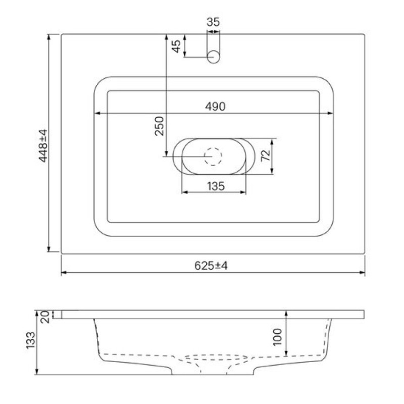 Раковина Iddis Optima Home 4506000i28 60 см, белый