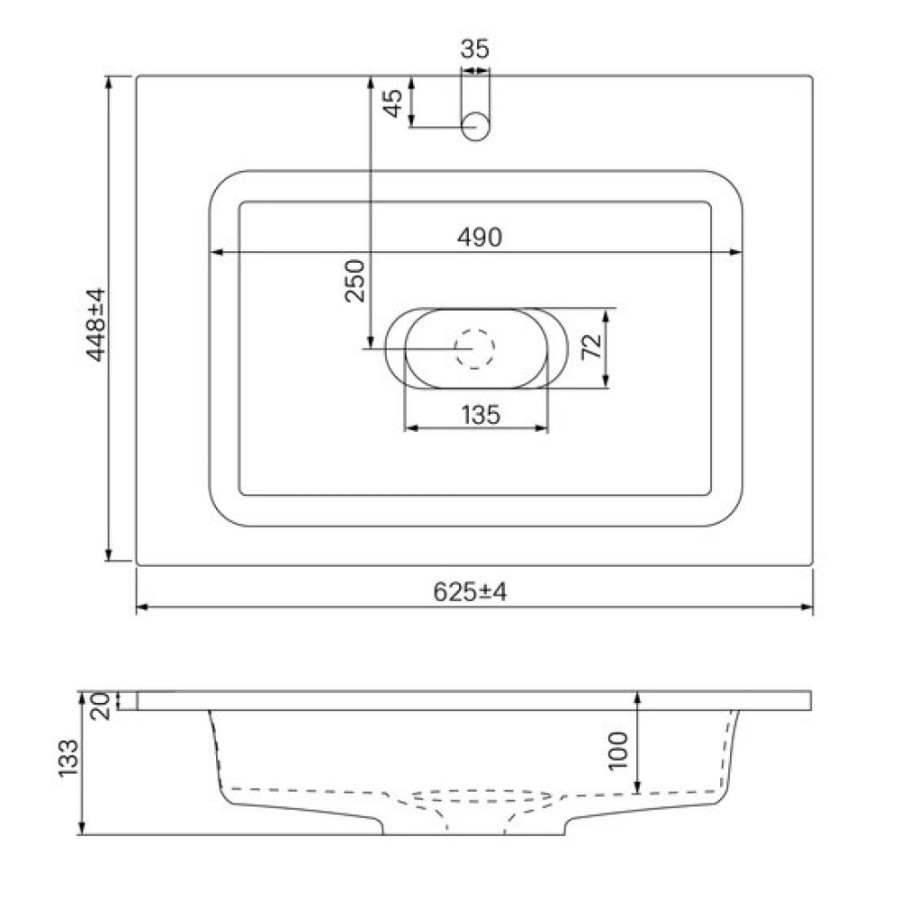 Раковина Iddis Optima Home 4506000i28 60 см, белый