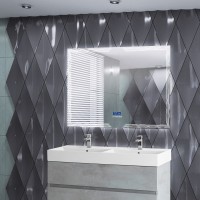 Зеркало Cezares с LED подстветкой, сенсорным выключателем, системой антизапотевания, радио и датчиком температуры, 120 x 90 см, ,белое, 45064