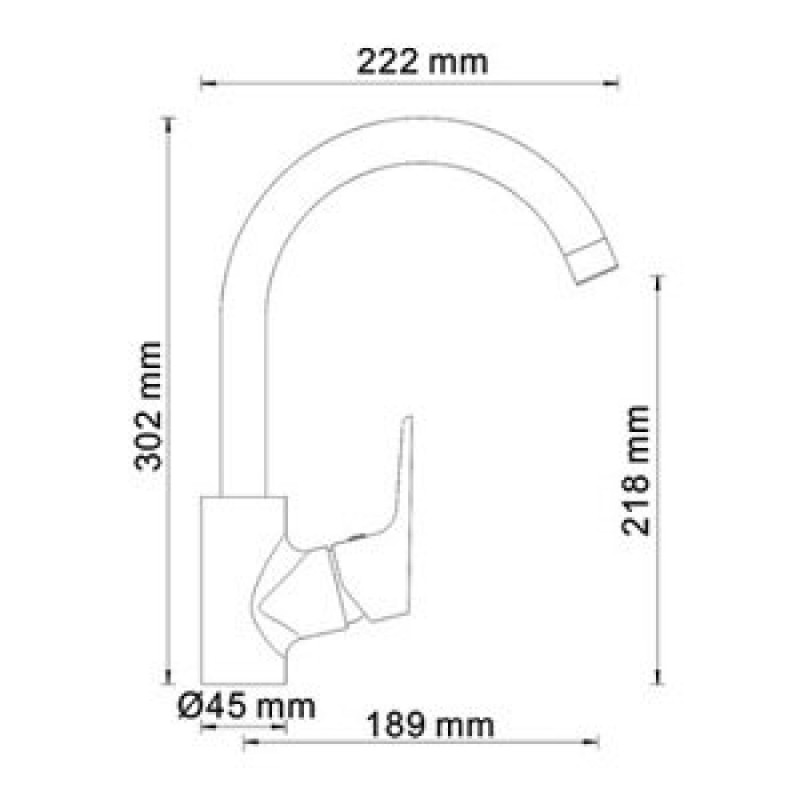 Смеситель WasserKRAFT 4507 для кухни, хром