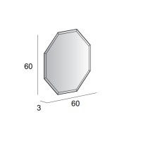 Зеркало Cezares со встроенной LED подсветкой, 60 x 60 см, белое, 45078