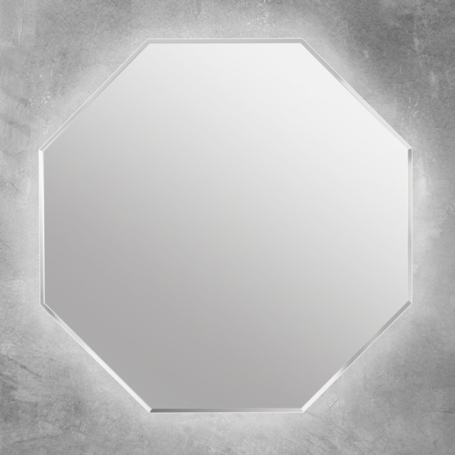 Зеркало Cezares со встроенной LED подсветкой, 60 x 60 см, белое, 45078
