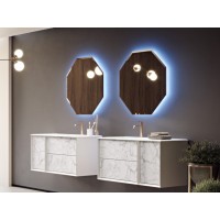 Зеркало Cezares со встроенной LED подсветкой, 60 x 60 см, белое, 45078
