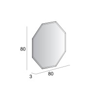 Зеркало Cezares со встроенной LED подсветкой, 80 x 80 см, белое, 45079
