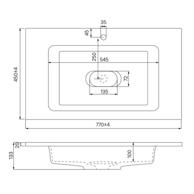 Раковина Iddis Optima Home 4508000i28 80 см, белый
