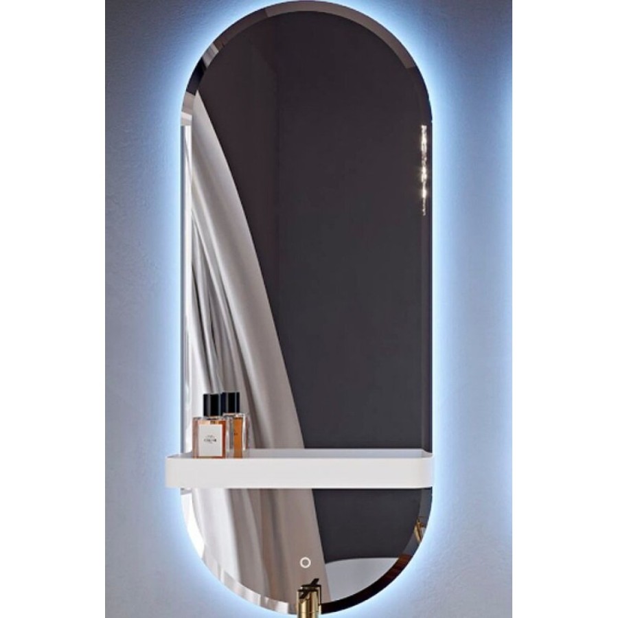 Зеркало BelBagno 45095, 45 см, с подсветкой, белый