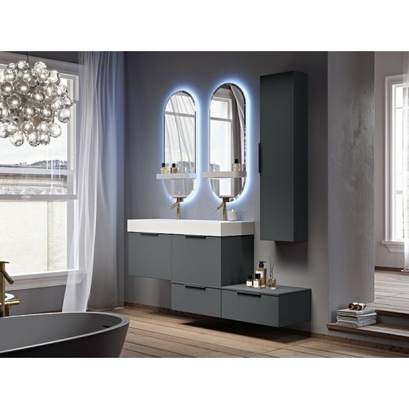 Зеркало BelBagno 45095, 45 см, с подсветкой, белый
