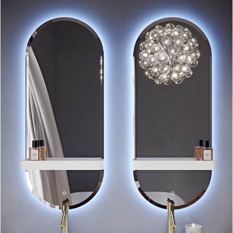 Зеркало BelBagno 45095, 45 см, с подсветкой, белый