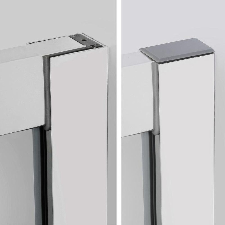 Душевой уголок WasserKRAFT Lippe 45S02, 80 х 80 см, стекло прозрачное, профиль хром