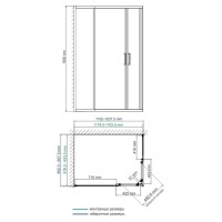 Душевой уголок WasserKRAFT Lippe 45S07, 120 х 90 см, стекло прозрачное, профиль хром