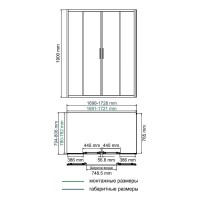 Душевой уголок WasserKRAFT Lippe 45S 45S53, 170 х 80 см, прозрачное стекло, профиль серебристый
