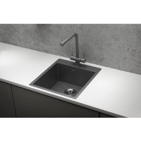 Кухонная мойка Granula 4600, ГРАФИТ МАТОВЫЙ, 46 см, нержавеющая сталь, цвет графит матовый