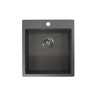 Кухонная мойка Granula 4600, ГРАФИТ МАТОВЫЙ, 46 см, нержавеющая сталь, цвет графит матовый