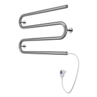 Полотенцесушитель электрический Terminus М-образный, 4620768883927, ширина 60 см, высота 32 см, подключение справа, цвет хром
