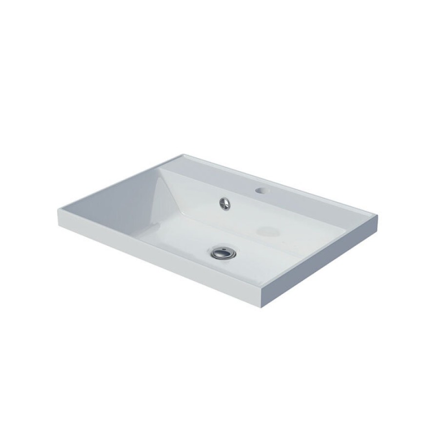 Раковина Aquame Classica 4627173210164, 60 см, встраиваемая, искусственный камень, цвет белый