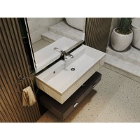Раковина Aquame Classica 4627173210188, 80 см, встраиваемая, искусственный камень, цвет белый