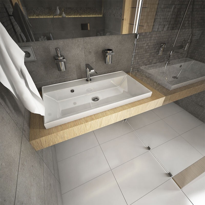 Раковина Aquame Classica 4627173210201, 100 см, встраиваемая, искусственный камень, цвет белый