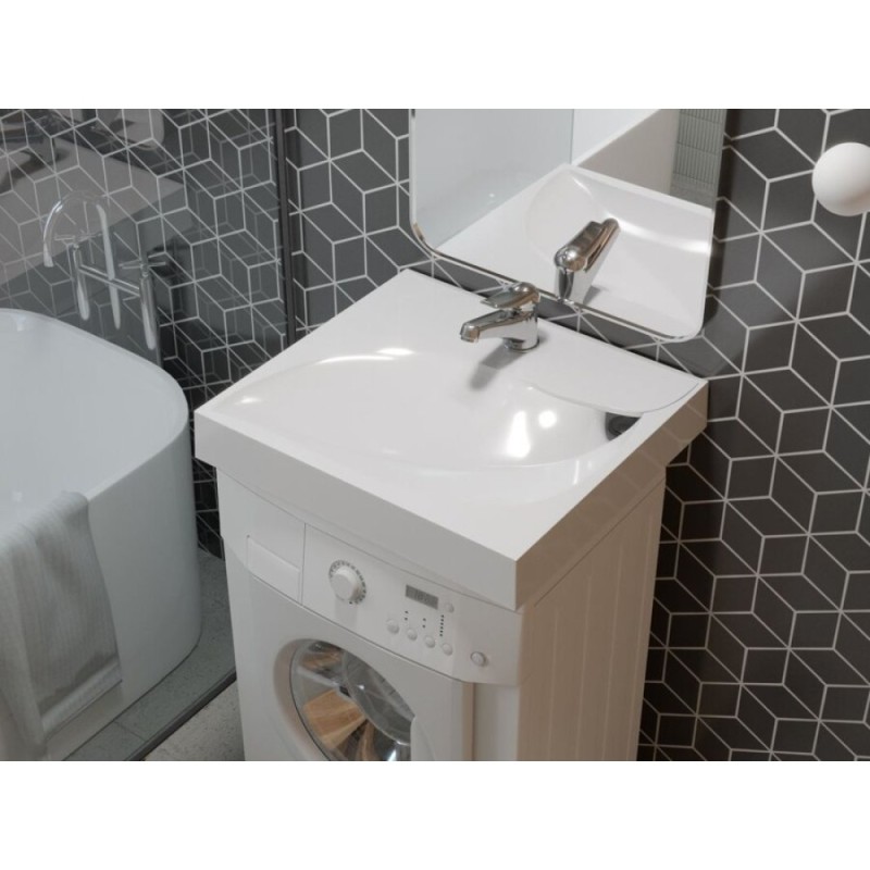 Раковина Stella Polar Madera List 60 х 55 см, с кронштейнами, белая, 4627173210546