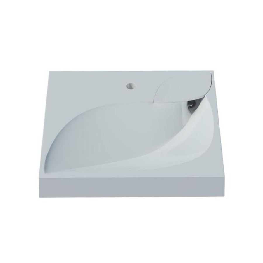 Раковина Stella Polar Madera List 60 х 55 см, с кронштейнами, белая, 4627173210546