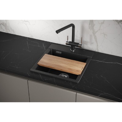 Кухонная мойка Granula Estetica ES-4701 4701, Шварц, шварц (чёрный металлик)