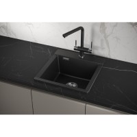 Кухонная мойка Granula Estetica ES-4701 4701, Шварц, шварц (чёрный металлик)