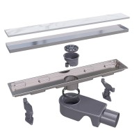 Дренажный канал RGW Shower Drain SDR-22, 40 см, решетка под плитку хром, 47212240-01