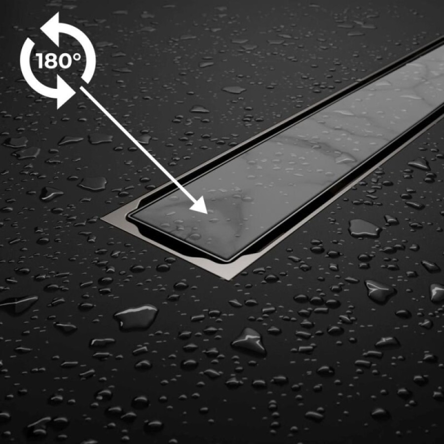 Дренажный канал RGW Shower Drain SDR-22, 40 см, решетка под плитку хром, 47212240-01