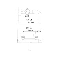 Смеситель WasserKRAFT 4811 Thermo, термостатический, для ванны и душа, хром