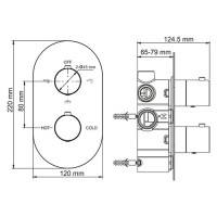 Смеситель скрытого монтажа WasserKRAFT Berkel 4844 Thermo, термостатический, для ванны и душа, хром