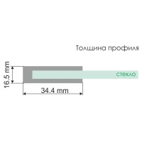 Стеклянная шторка на ванну WasserKraft 48P01-80 Black Fixed