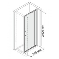 Душевая дверь WasserKRAFT 48P04 90 х 200 см