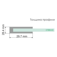 Душевая дверь WasserKRAFT 48P04 90 х 200 см