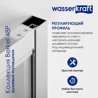 Душевая дверь WasserKRAFT 48P04 90 х 200 см