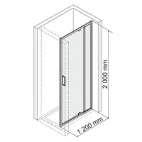 Душевая дверь WasserKRAFT 48P05 120 х 200 см