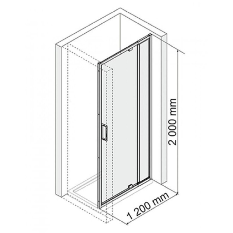 Душевая дверь WasserKRAFT 48P05 120 х 200 см