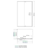 Душевой уголок WasserKRAFT Berkel 48P07, 120 х 90 см, стекло прозрачное, профиль хром