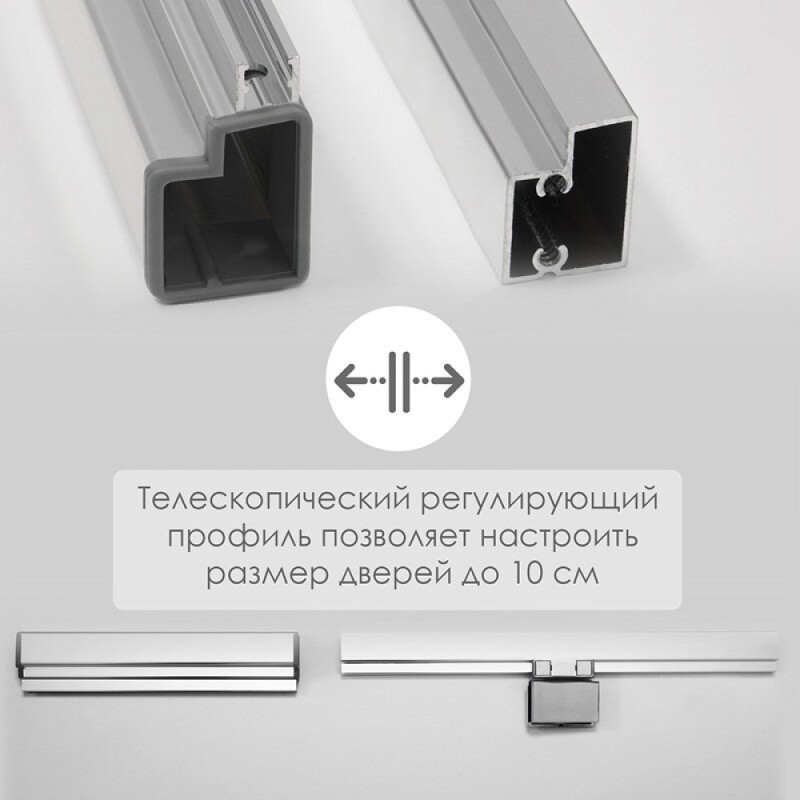 Душевой уголок WasserKRAFT Berkel 48P20, 80 х 90 см, стекло прозрачное, профиль серебристый