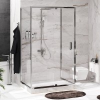 Душевой уголок WasserKRAFT Berkel 48P21, 120 х 90 см, с универсальной распашной дверью, стекло прозрачное, профиль хром