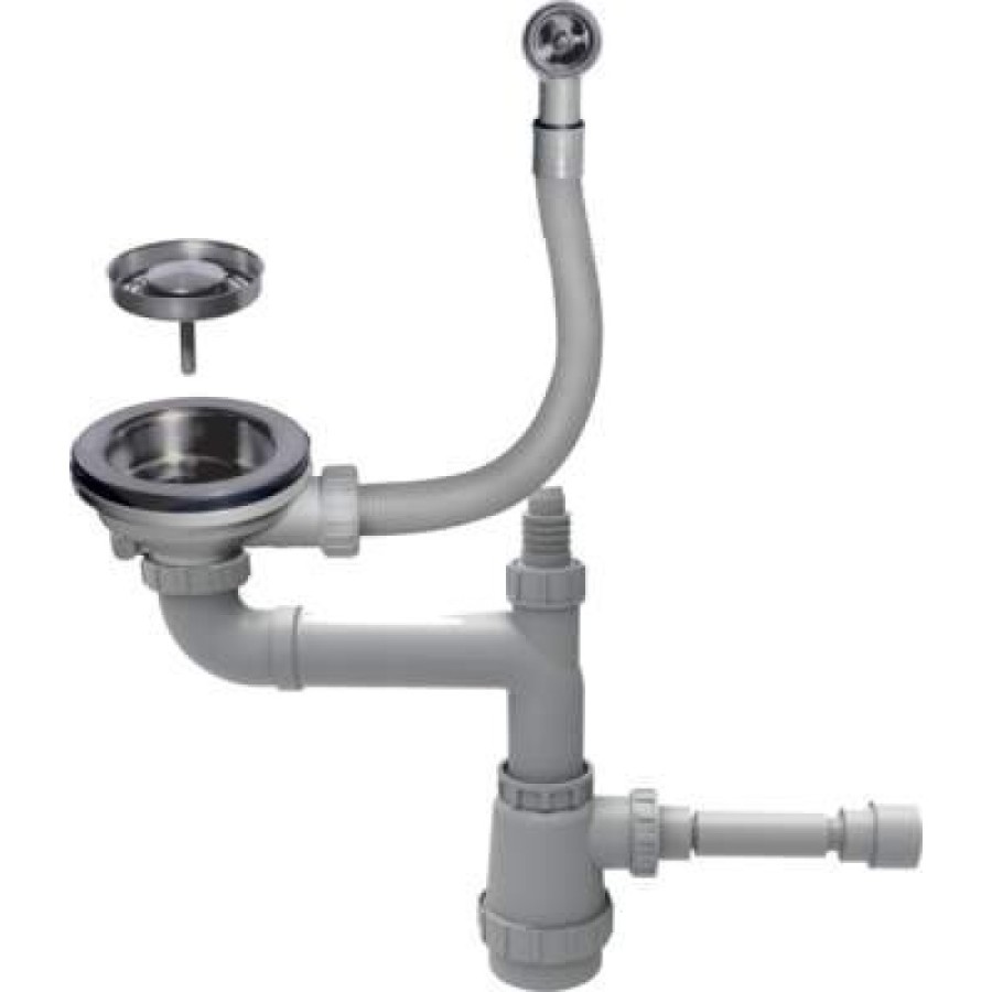 Арматура для одночашевых моек Omoikiri WK-1-R-IN 4956486, нержавеющая сталь