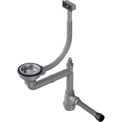 Арматура для одночашевых моек со скрытым переливом Omoikiri WK-1-S-IN 4956490, нержавеющая сталь