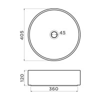 Раковина накладная Omoikiri Mira 4972070, 41 см, цвет портвейн
