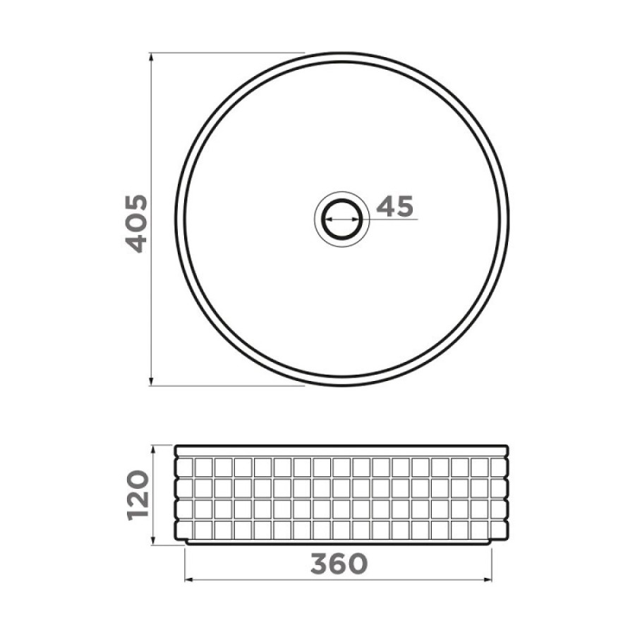 Раковина накладная Omoikiri Akira 4972072, 41 см, цвет белый
