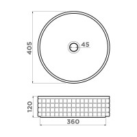 Раковина накладная Omoikiri Akira 4972073, 41 см, цвет черный