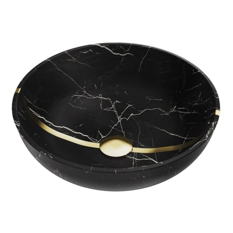 Раковина накладная Omoikiri Hitomi 4972077, 41 см, цвет bl marble