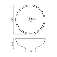 Раковина накладная Omoikiri Hitomi 4972077, 41 см, цвет bl marble