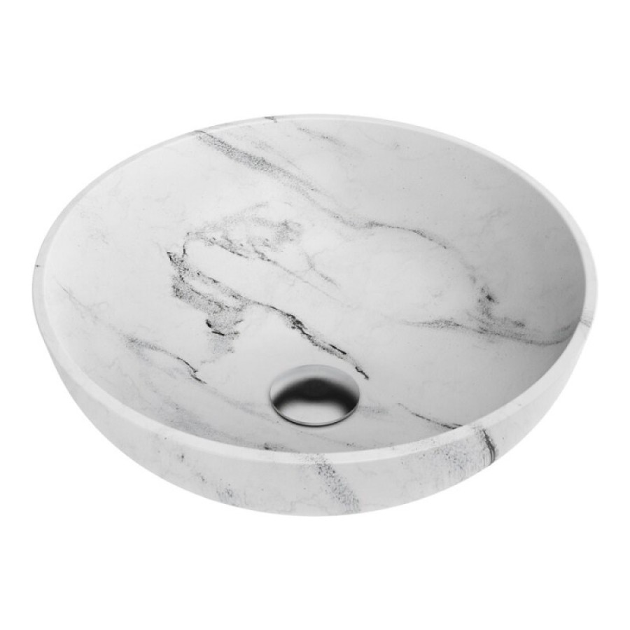 Раковина накладная Omoikiri Hitomi 4972078, 41 см, цвет wh marble