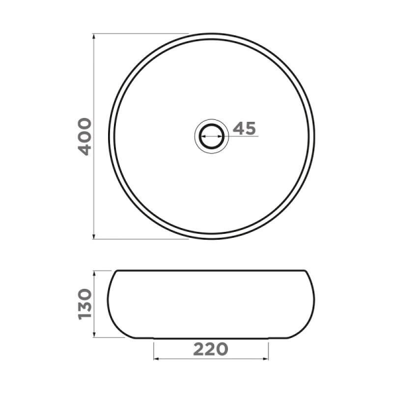 Раковина накладная Omoikiri Fumico 4972079, 40 см, цвет орех